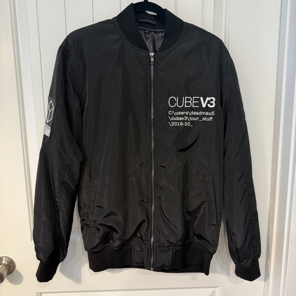 NEW Deadmau5 Official Cube V3 Tour Bomber Jacket Black Size S